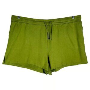 Ava Viv Plus Size 3X Shorts Army Green Pockets Solid Elastic Waist Pull On